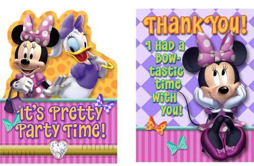 Minnie Mouse Invitations and Thank You Cards - Click Image to Close